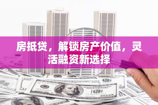 湖西房抵贷，解锁房产价值，灵活融资新选择