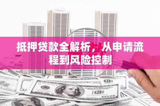 湖西抵押贷款全解析，从申请流程到风险控制