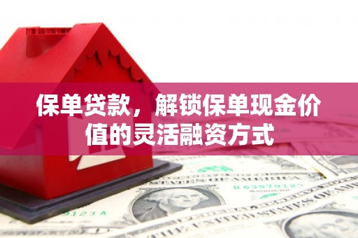 湖西保单贷款，解锁保单现金价值的灵活融资方式