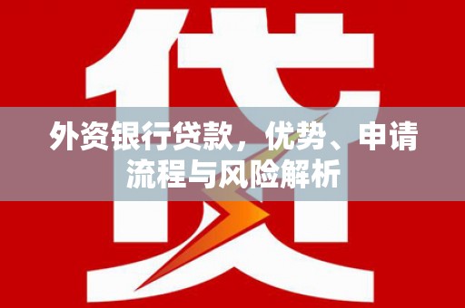 湖西外资银行贷款，优势、申请流程与风险解析