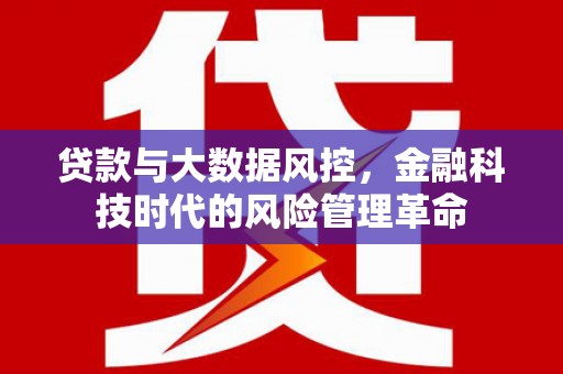 湖西贷款与大数据风控，金融科技时代的风险管理革命