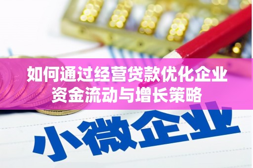 湖西如何通过经营贷款优化企业资金流动与增长策略