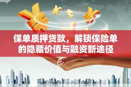 湖西保单质押贷款，解锁保险单的隐藏价值与融资新途径