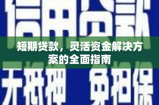 湖西短期贷款，灵活资金解决方案的全面指南
