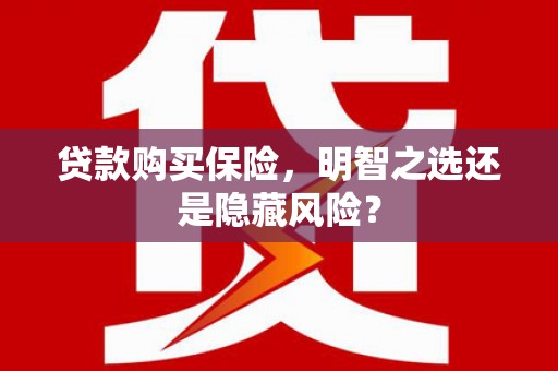 湖西贷款购买保险，明智之选还是隐藏风险？