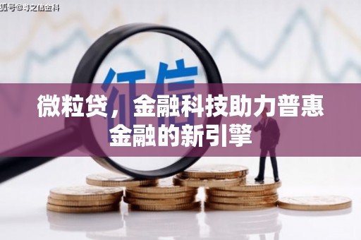 湖西微粒贷，金融科技助力普惠金融的新引擎