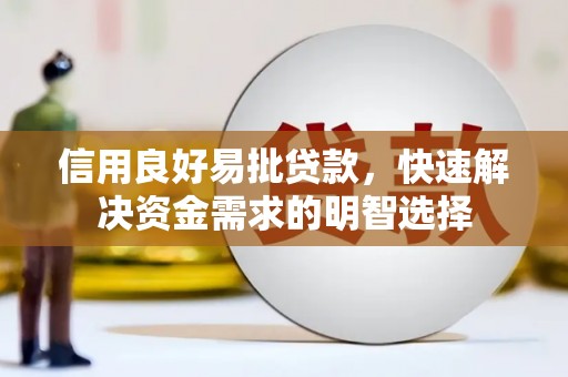 湖西信用良好易批贷款，快速解决资金需求的明智选择