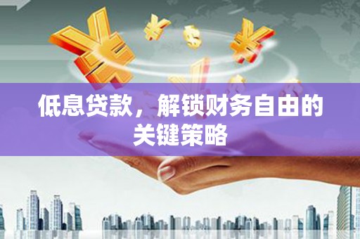 湖西低息贷款，解锁财务自由的关键策略