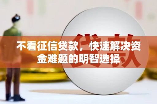 湖西不看征信贷款，快速解决资金难题的明智选择