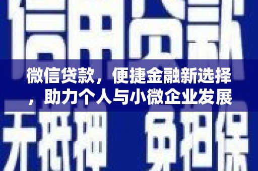 湖西微信贷款，便捷金融新选择，助力个人与小微企业发展