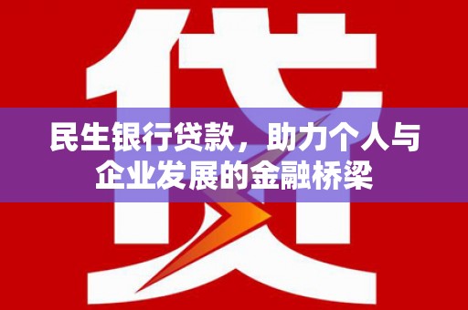 湖西民生银行贷款，助力个人与企业发展的金融桥梁
