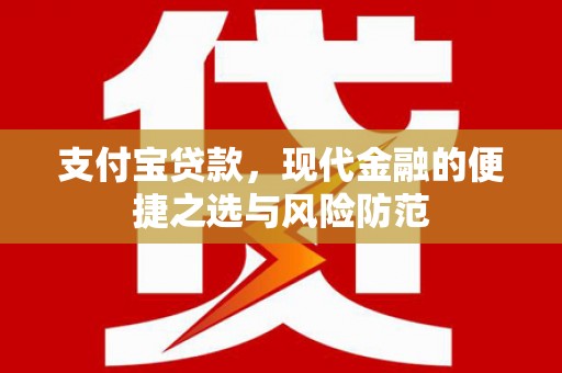 湖西支付宝贷款，现代金融的便捷之选与风险防范
