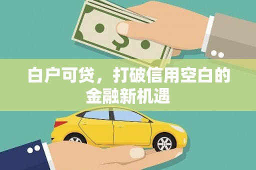 湖西白户可贷，打破信用空白的金融新机遇