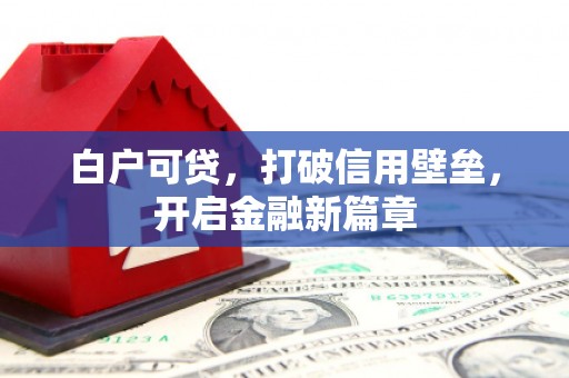 湖西白户可贷，打破信用壁垒，开启金融新篇章
