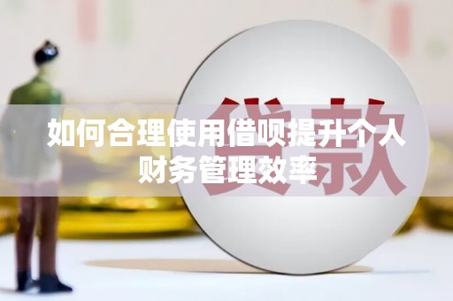 湖西如何合理使用借呗提升个人财务管理效率