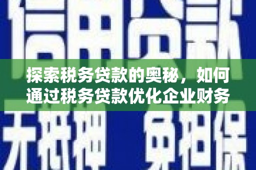 湖西探索税务贷款的奥秘，如何通过税务贷款优化企业财务