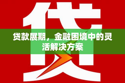 湖西贷款展期，金融困境中的灵活解决方案