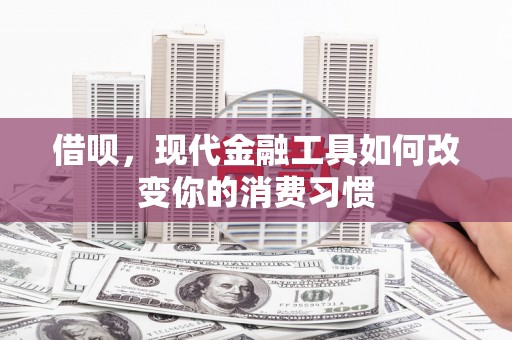 湖西借呗，现代金融工具如何改变你的消费习惯