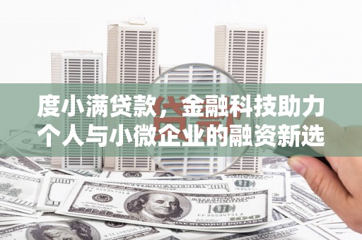 湖西度小满贷款，金融科技助力个人与小微企业的融资新选择