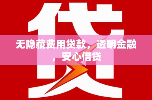 湖西无隐藏费用贷款，透明金融，安心借贷