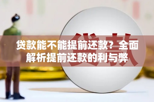 湖西贷款能不能提前还款？全面解析提前还款的利与弊