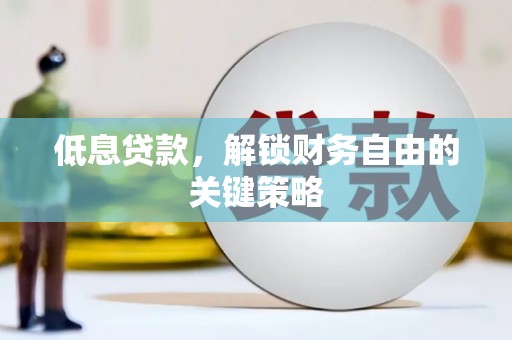 湖西低息贷款，解锁财务自由的关键策略