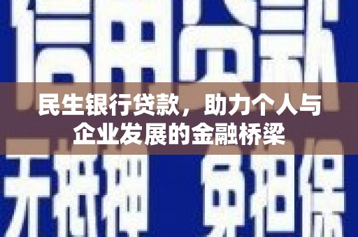 湖西民生银行贷款，助力个人与企业发展的金融桥梁