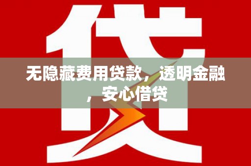 湖西无隐藏费用贷款，透明金融，安心借贷