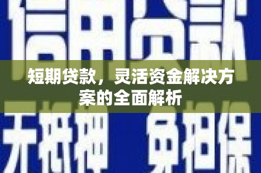 湖西短期贷款，灵活资金解决方案的全面解析