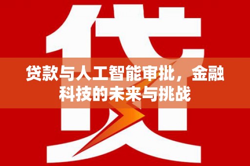 湖西贷款与人工智能审批，金融科技的未来与挑战