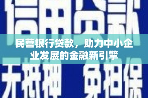 湖西民营银行贷款，助力中小企业发展的金融新引擎