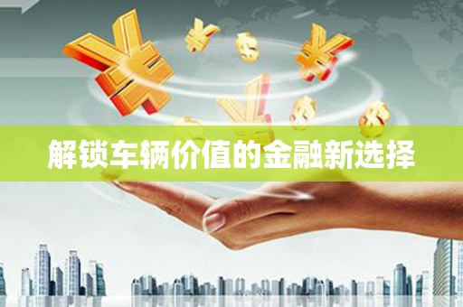 湖西解锁车辆价值的金融新选择