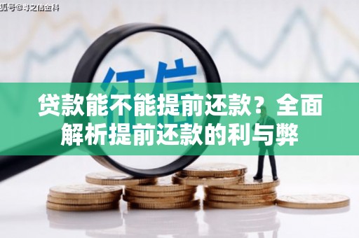 湖西贷款能不能提前还款？全面解析提前还款的利与弊