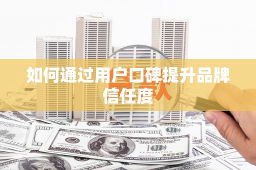 湖西如何通过用户口碑提升品牌信任度