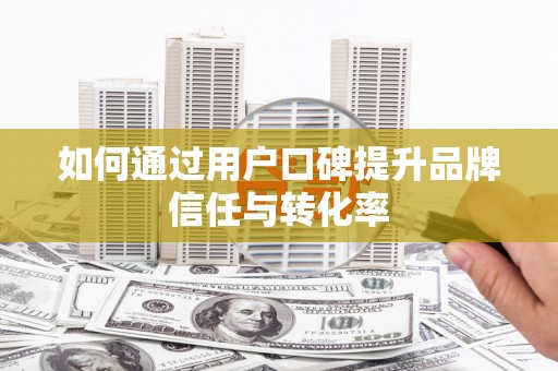 湖西如何通过用户口碑提升品牌信任与转化率