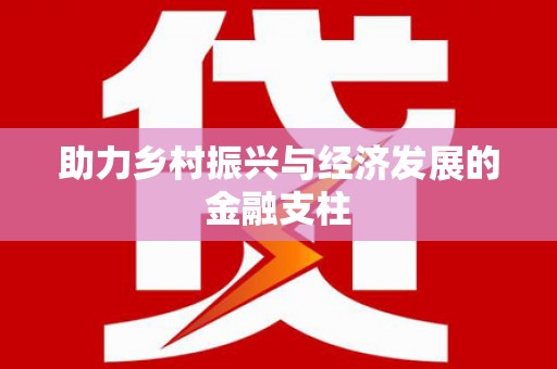 湖西助力乡村振兴与经济发展的金融支柱